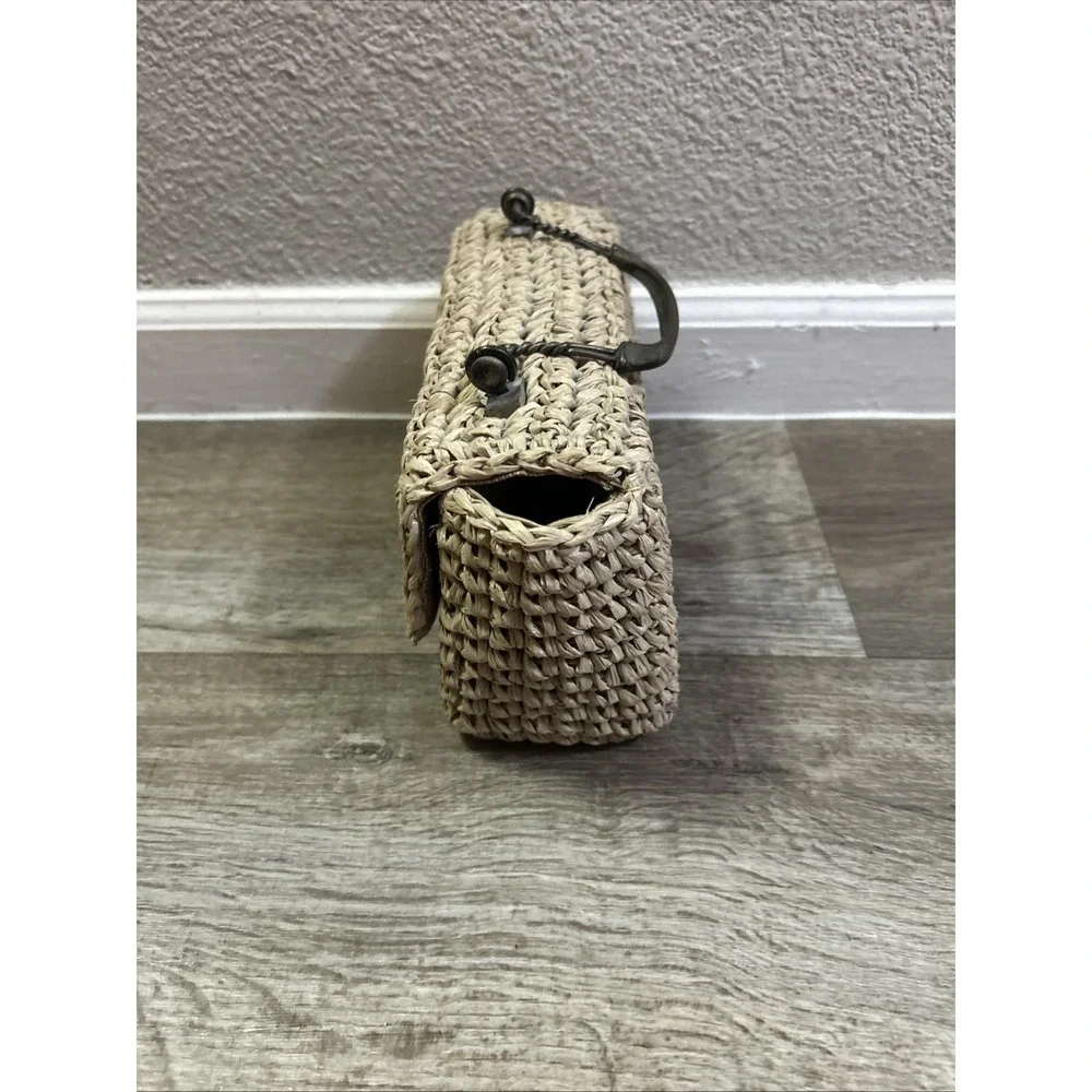 Vintage Barbra Natural Fiber‎ Purses Made In Italy Brown